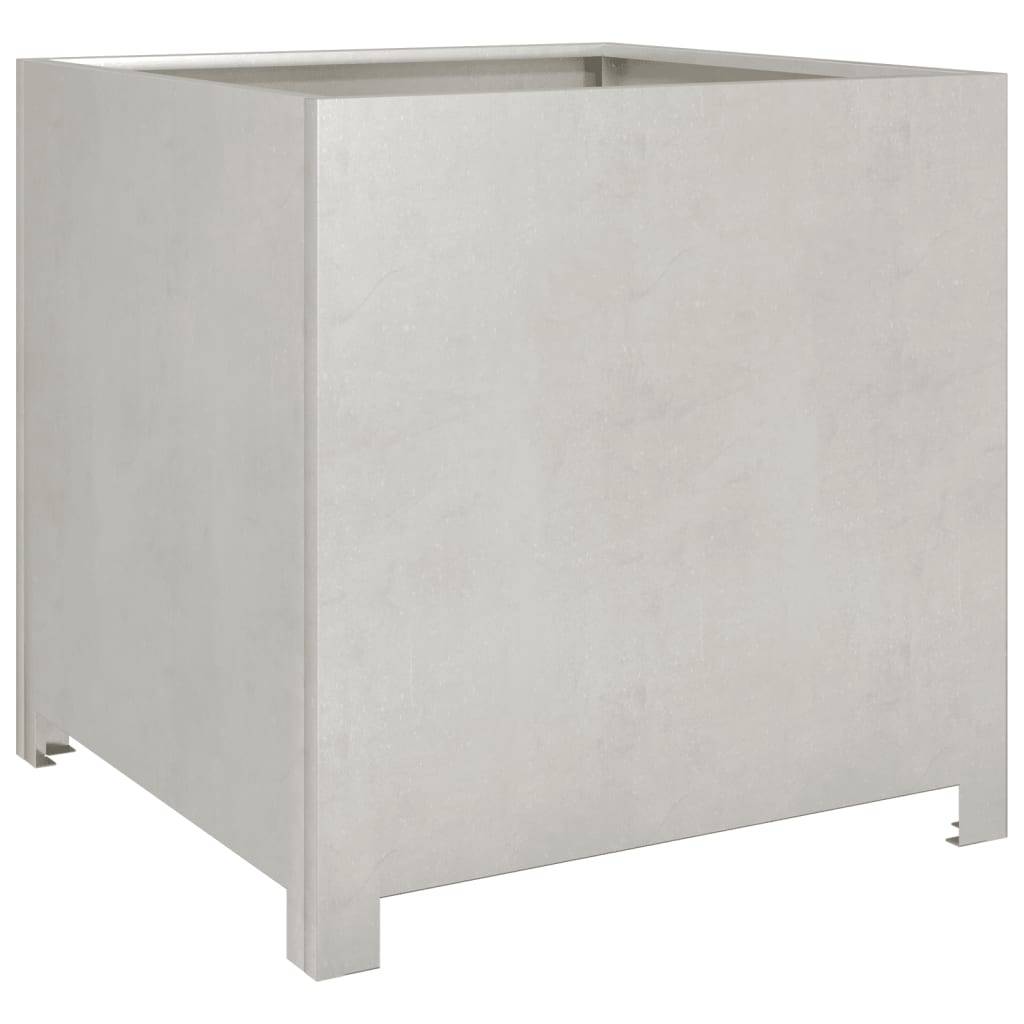 Jardinière acier inoxydable argent 50 x 50 x 50 cm - PANGIVO - Image 2