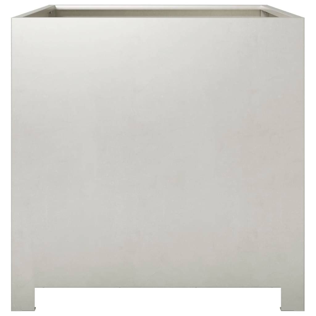 Jardinière acier inoxydable argent 50 x 50 x 50 cm - PANGIVO - Image 4