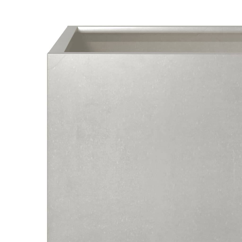 Jardinière acier inoxydable argent 50 x 50 x 50 cm - PANGIVO - Image 6