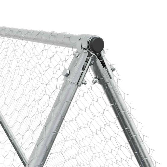 Vidaxl - Cage pour poules argenté 400x100x190 cm acier galvanisé vidaXL 172551 - Image 3