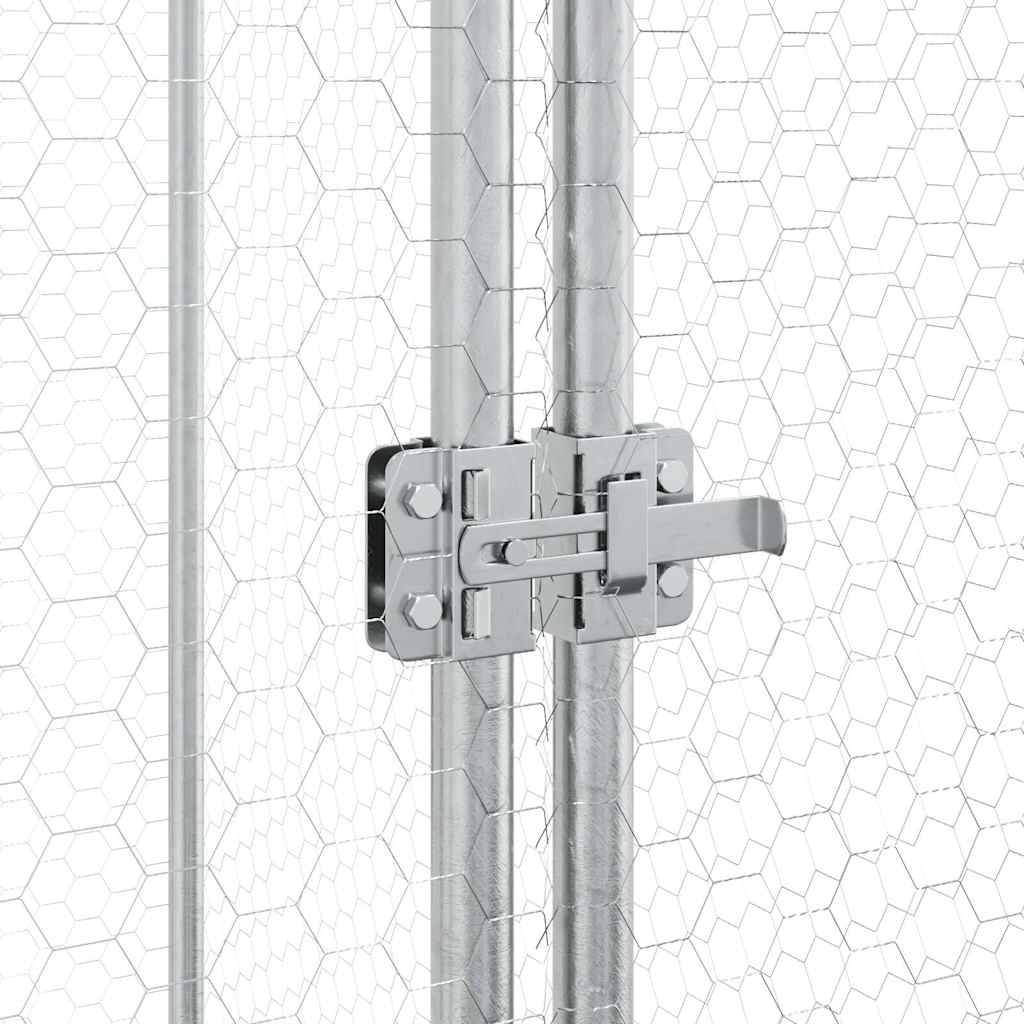 Vidaxl - Cage pour poules argenté 400x100x190 cm acier galvanisé vidaXL 172551 - Image 5