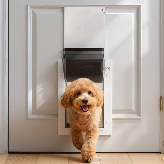 Vevor - VEVOR Porte pour Chien et Chat Chatière à Triple Rabat Magnétique Taille M - Image 8
