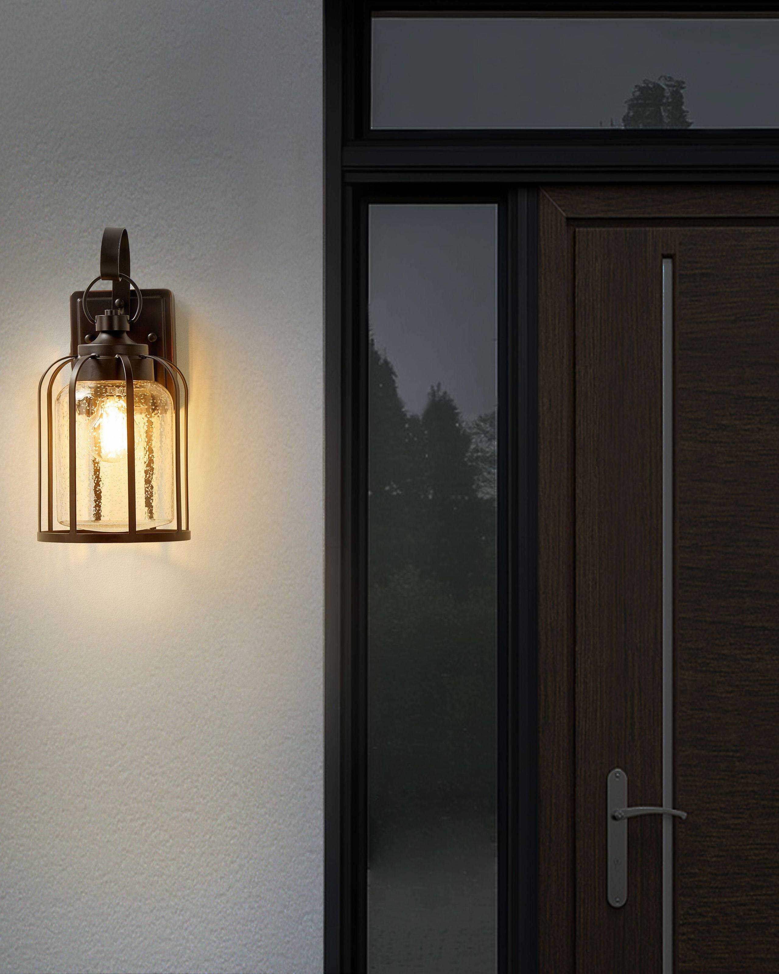 Beliani - Lampe murale pour l'extérieur Métal Noir WOOLER - Beliani - Imagen 1