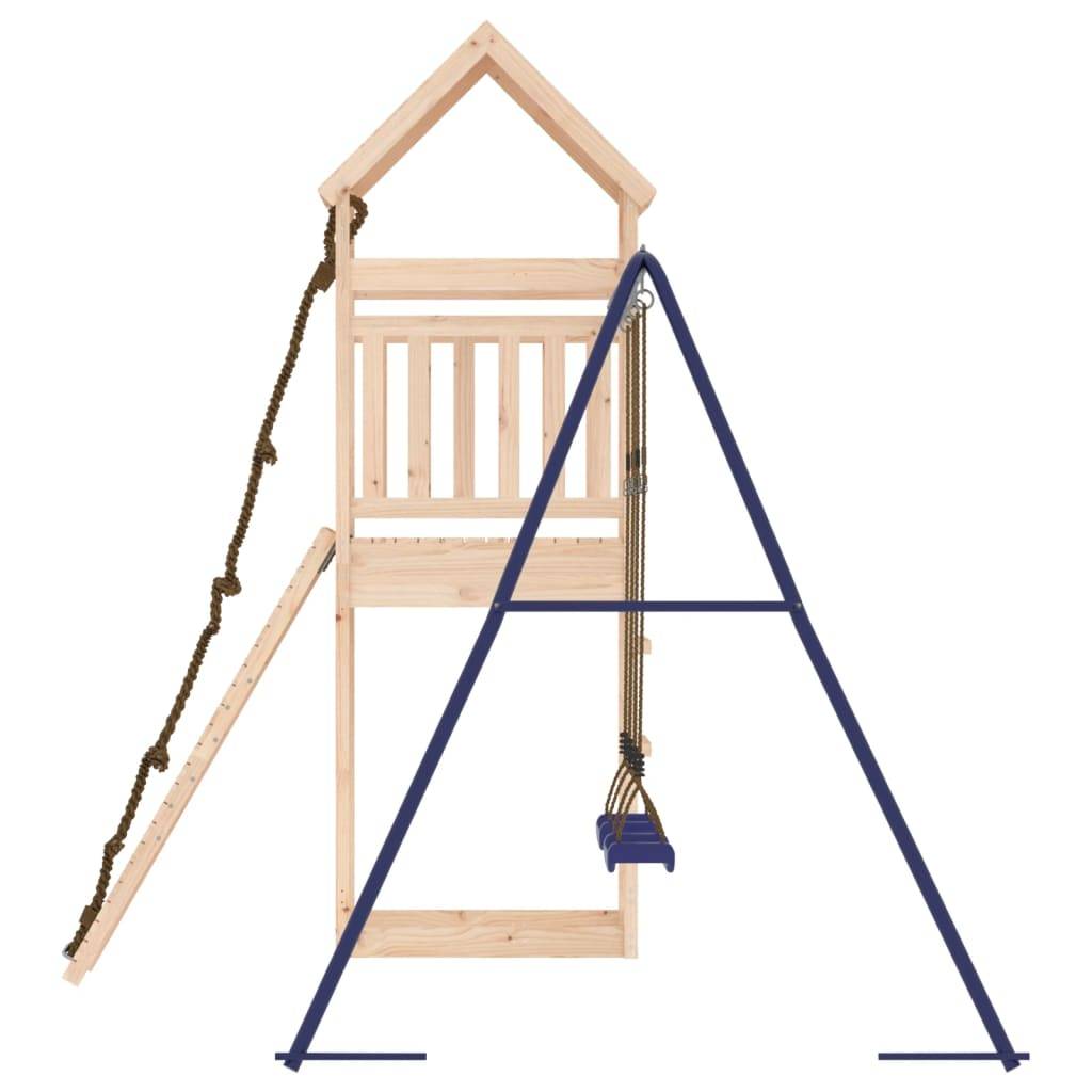 Helloshop26 - Aire de jeux d'extérieur balançoires toboggan portiques robuste jeux jardin 315 x 257 x 264 cm bois de pin massif - Imagen 5