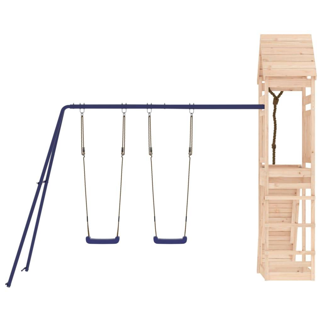 Helloshop26 - Aire de jeux d'extérieur balançoires toboggan portiques robuste jeux jardin 315 x 257 x 264 cm bois de pin massif - Imagen 3