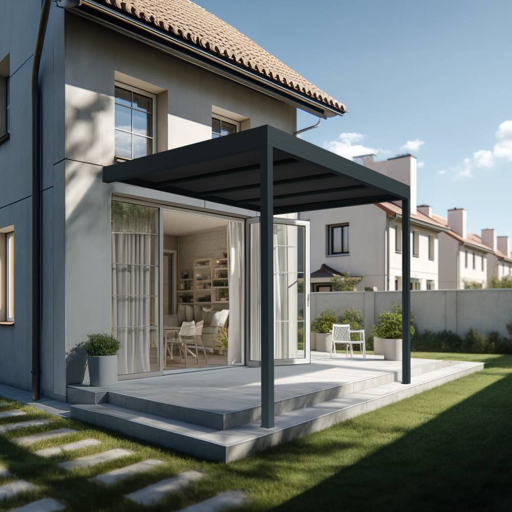 Pergola HAPESIRE Isotoit® 6,26x5,00m (Gris anthracite) - Alia Productions - Imagen 1
