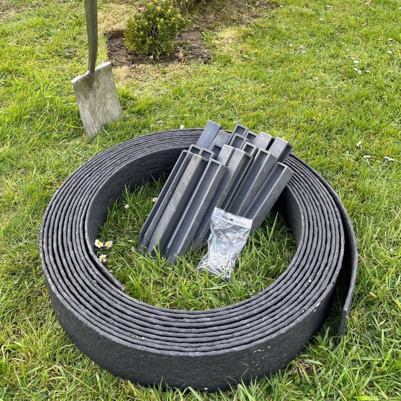 Jardinex - Pack Bordure de jardin flexible JARDINEX 20 m + 20 piquets - Noir  - Jardinex - Imagen 2