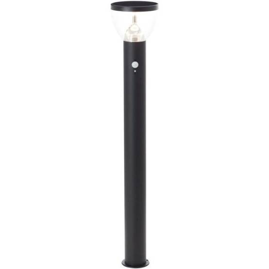Brilliant - Potelet extérieur - BRILLIANT - TULIP - LED et solaire - Détecteur de mouvement - Acier inoxydable et plastique - 4 W - Noir - Image 1