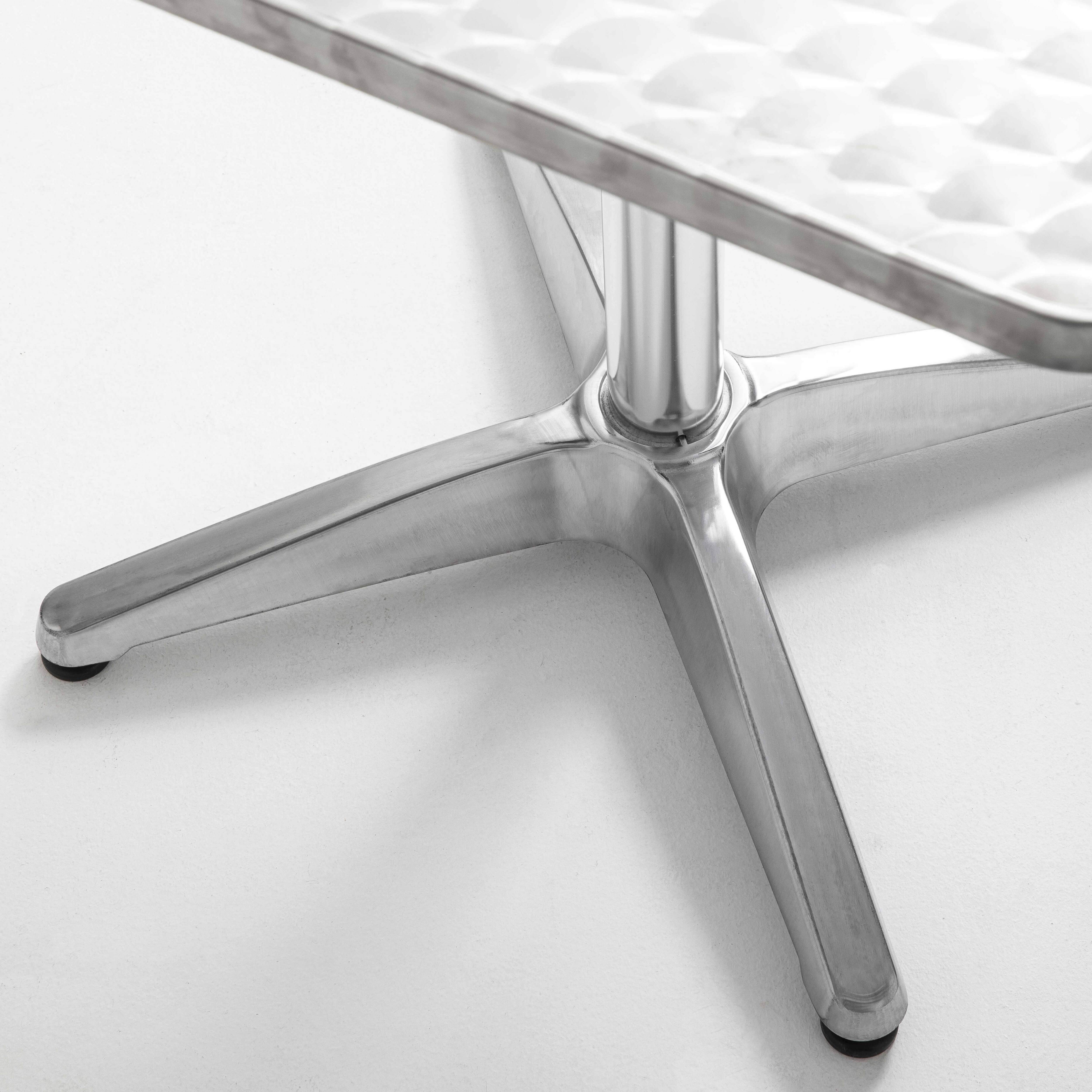 Oviala - Plateau de table carré en aggloméré et inox 70 x 70 cm gris Brixton - Oviala - Imagen 5