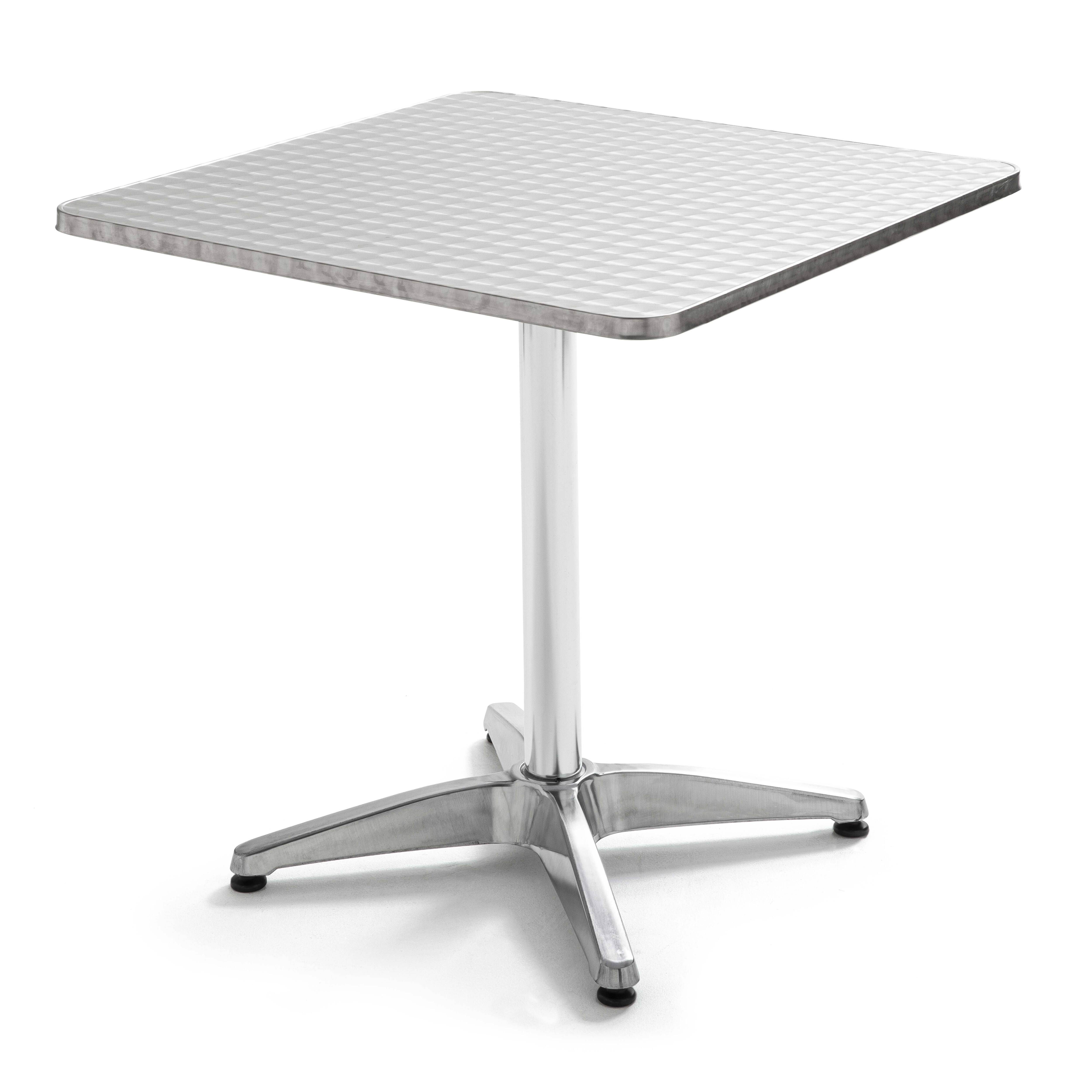 Oviala - Plateau de table carré en aggloméré et inox 70 x 70 cm gris Brixton - Oviala - Imagen 3