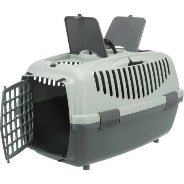 Trixie - TRIXIE Caja de transporte Capri 2 - XS-S - 37 x 34 x 55 cm - Antracita, gris y verde - Para perro - Imagen 2