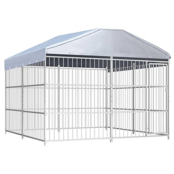 Vidaxl - Chenil d'extérieur avec toit pour chiens 300 x 300 x 200 cm vidaXL 144625 - Image 1