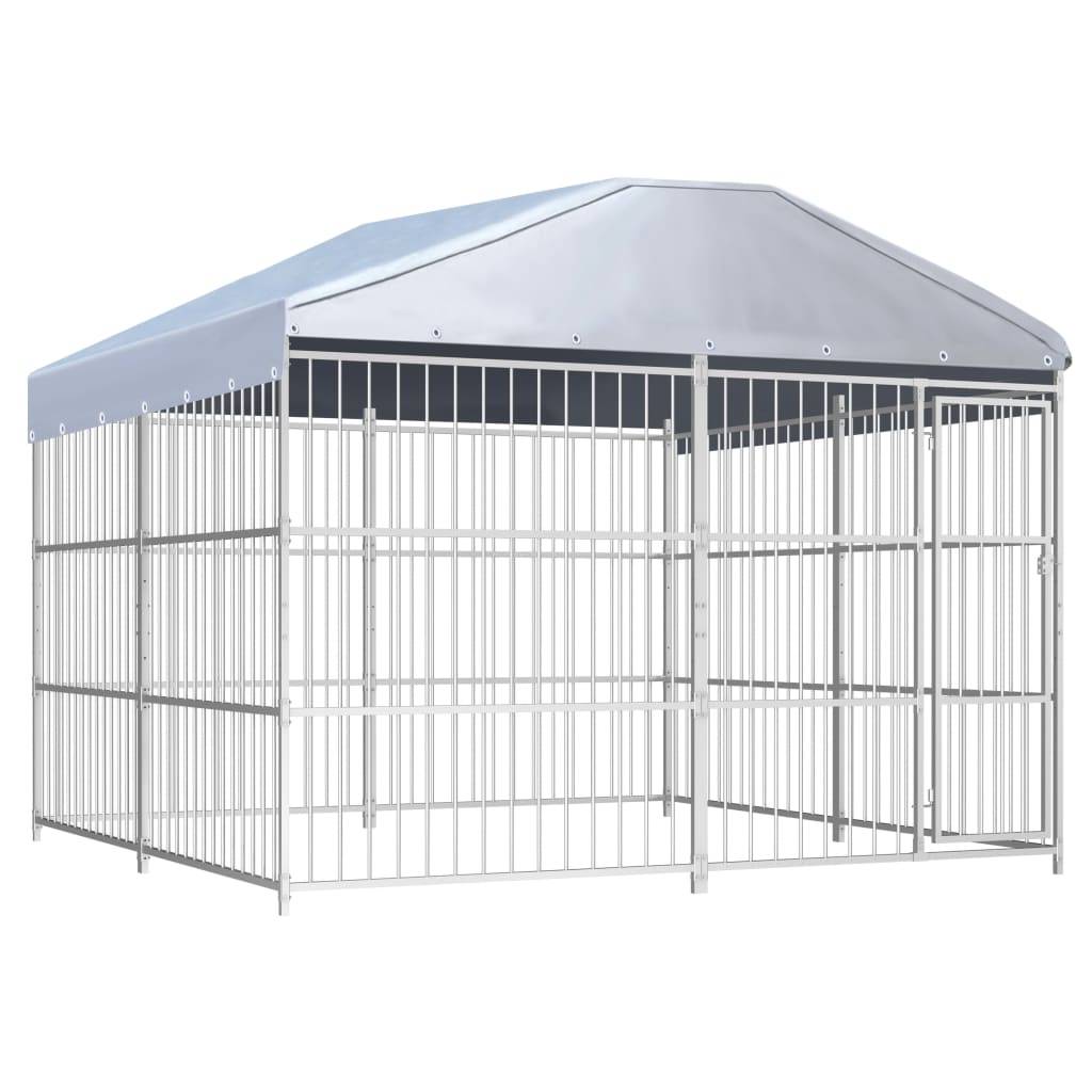 Vidaxl - Chenil d'extérieur avec toit pour chiens 300 x 300 x 200 cm vidaXL 144625 - Image 1