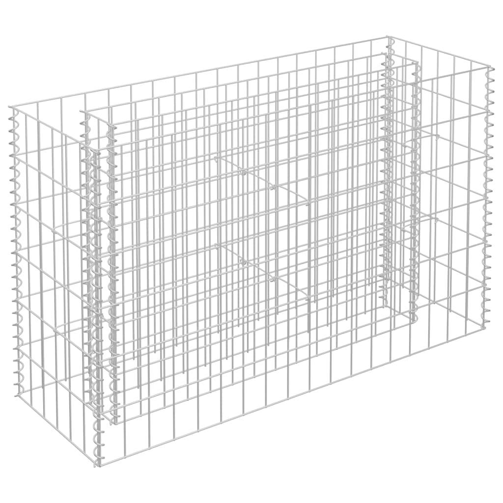 Helloshop26 - Jardinière lit surélevé plantes fleurs jardin à gabion acier galvanisé 90 x 30 x 60 cm - Imagen 1