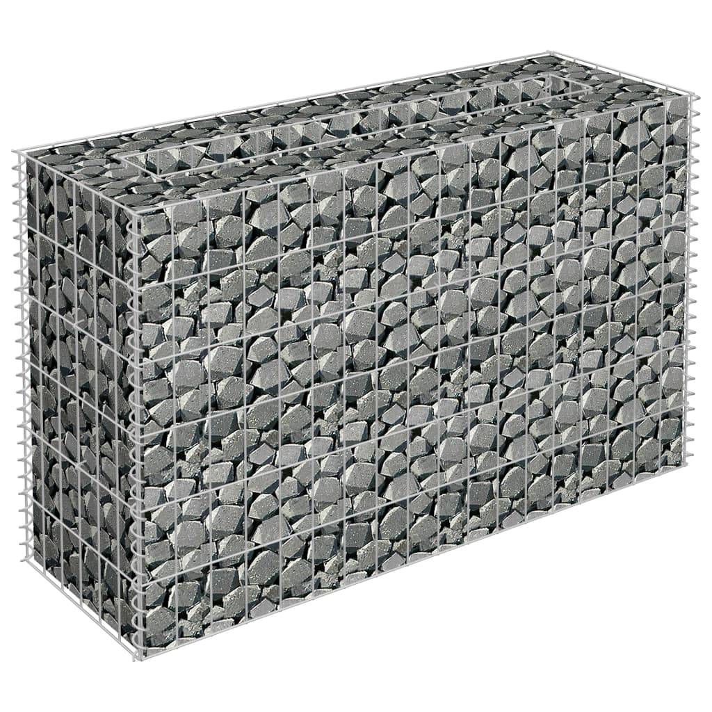 Helloshop26 - Jardinière lit surélevé plantes fleurs jardin à gabion acier galvanisé 90 x 30 x 60 cm - Imagen 2