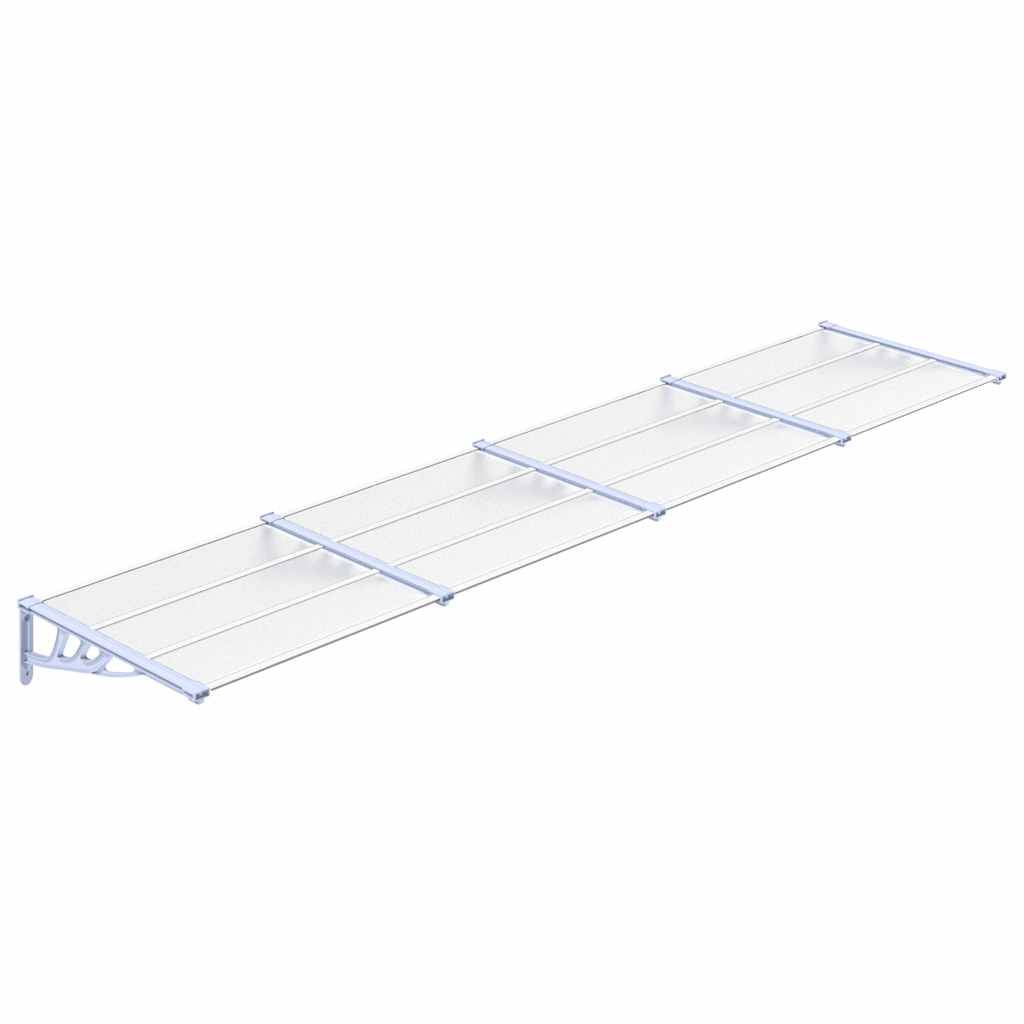 Maison Chic - Store banne | Auvent de porte Gris et transparent 396x90 cm Polycarbonate Maison Chic - Image 1