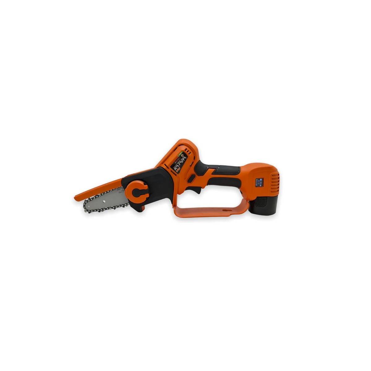 Mini tronçonneuse Scie sans fil 10,8V + 2 batteries 2,5 Ah + Chargeur double Mallette Scie électrique manuelle 300W Katana Brixo - Imagen 7