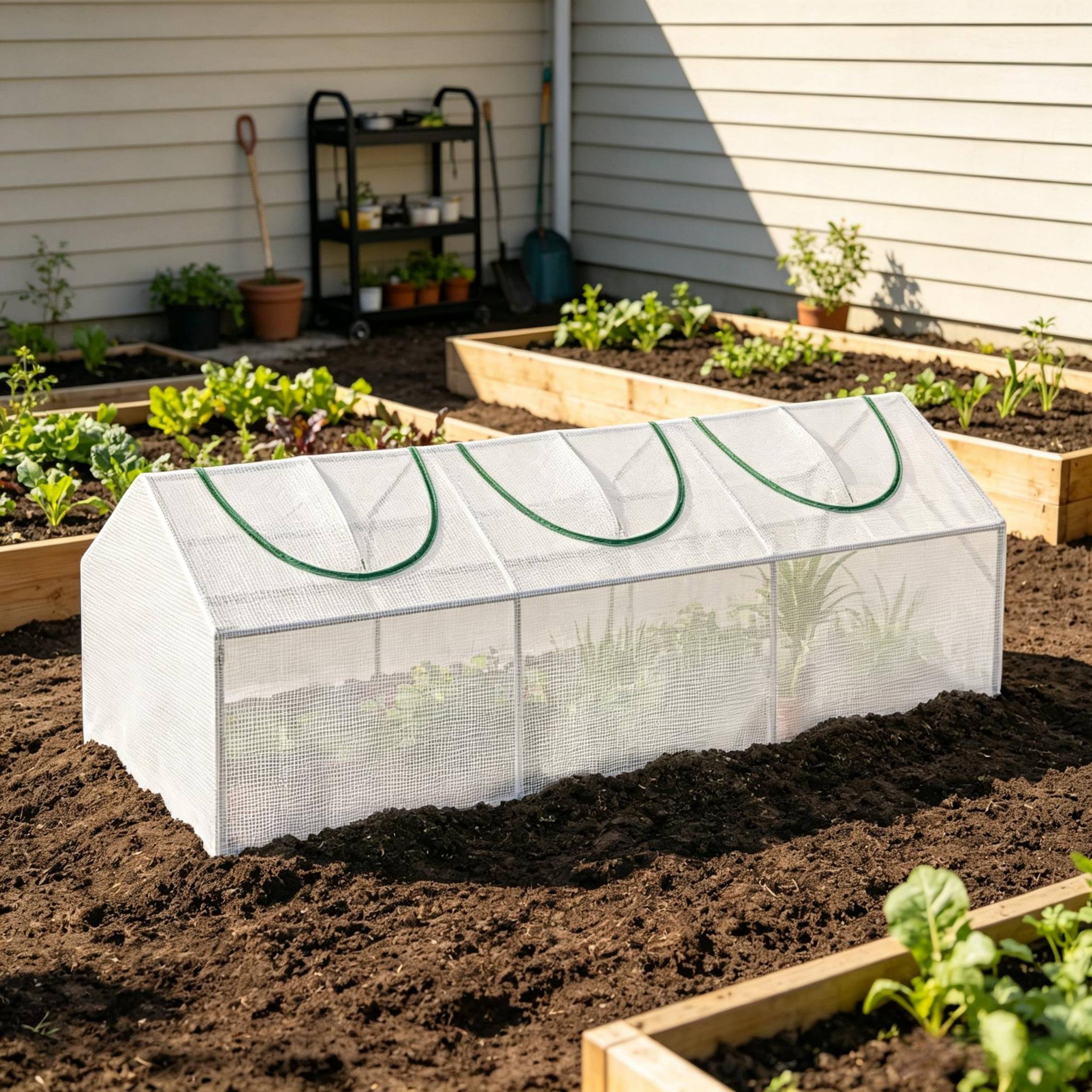 ComfortXL - Mini serre de jardin acier et plastique 180 x 60 x 60 cm blanche balcon anti-UV - ComfortXL Outdoor Living