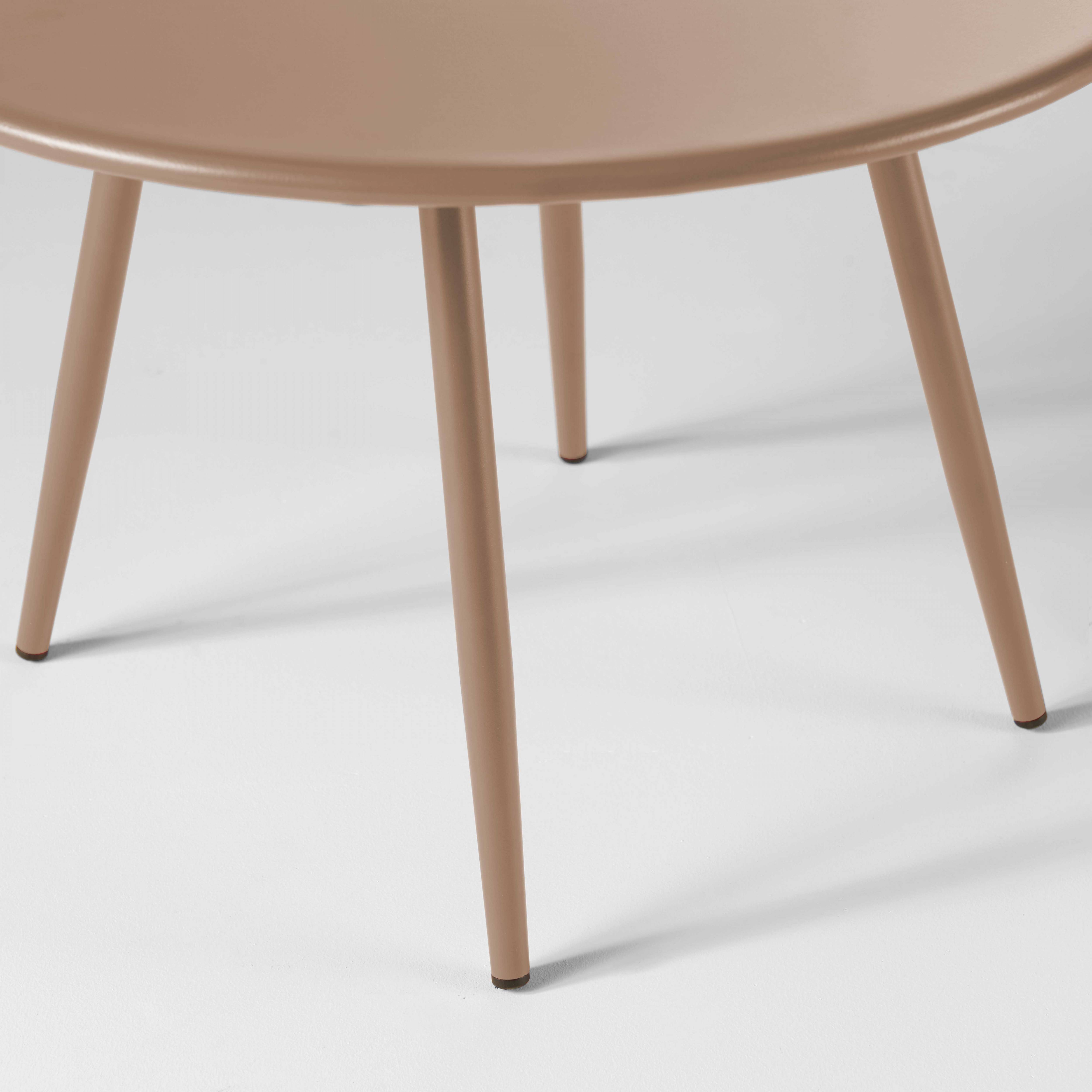 Oviala - Lot de 2 tables basses de jardin en acier taupe Palavas - Oviala - Imagen 6