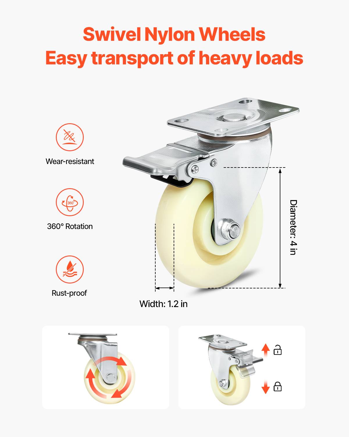 VEVOR Chariot jet ski, charge 454 kg, couchettes réglables, 4 roulettes. Pour kayaks, aéroglisseurs. - Image 3