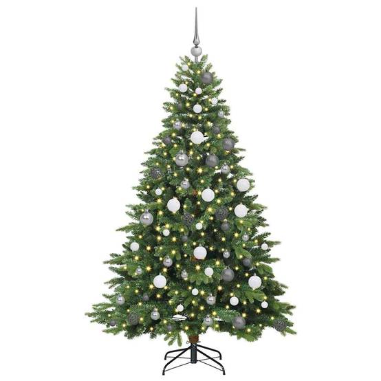 Vidaxl - Sapin de Noël artificiel avec 300 LED Vert 180 cm PE et PVC vidaXL 3397548 - Image 4