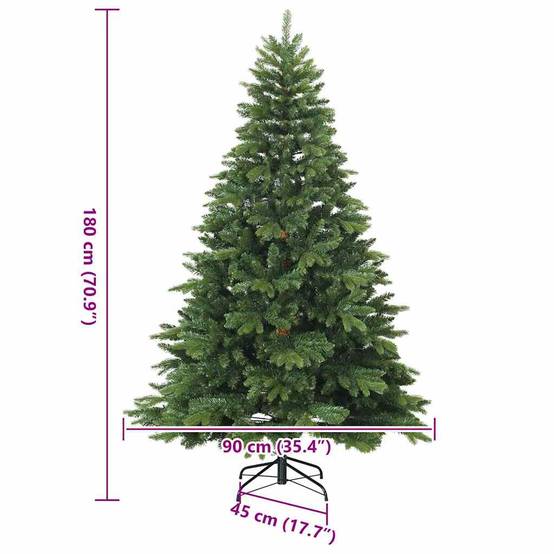 Vidaxl - Sapin de Noël artificiel avec 300 LED Vert 180 cm PE et PVC vidaXL 3397548 - Image 3