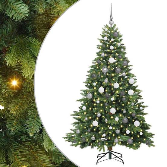 Vidaxl - Sapin de Noël artificiel avec 300 LED Vert 180 cm PE et PVC vidaXL 3397548 - Image 2