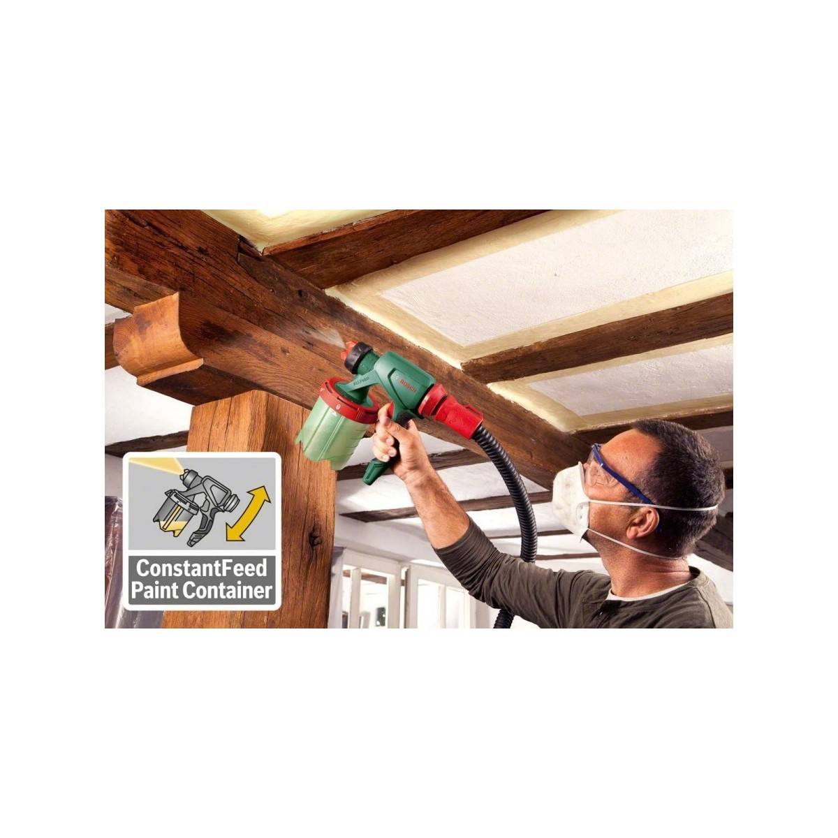 Bosch - Pistolet à peinture 650W Bosch PFS 3000-2 Flacon de 1000 ml. Système SDS. 2 Buses d'application. Sangle de transport - Imagen 3
