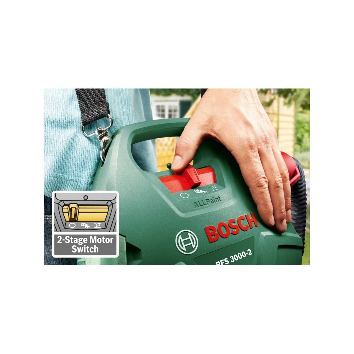 Bosch - Pistolet à peinture 650W Bosch PFS 3000-2 Flacon de 1000 ml. Système SDS. 2 Buses d'application. Sangle de transport - Imagen 4