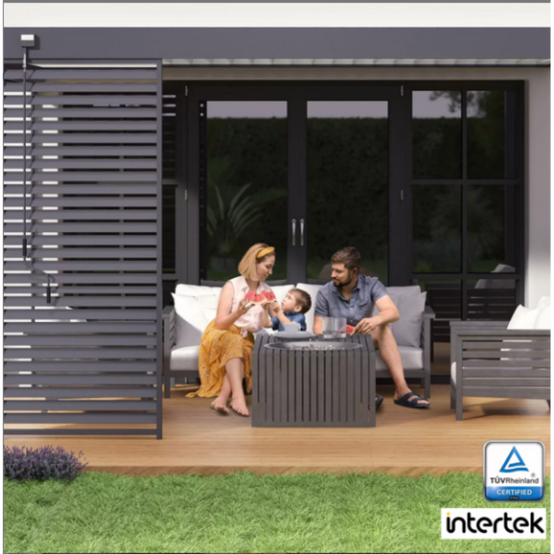Ombrea - Pergola Bioclimatique Ombréa VS 3x4M adossée - Anthracite/Blanc - V2 - Image 1