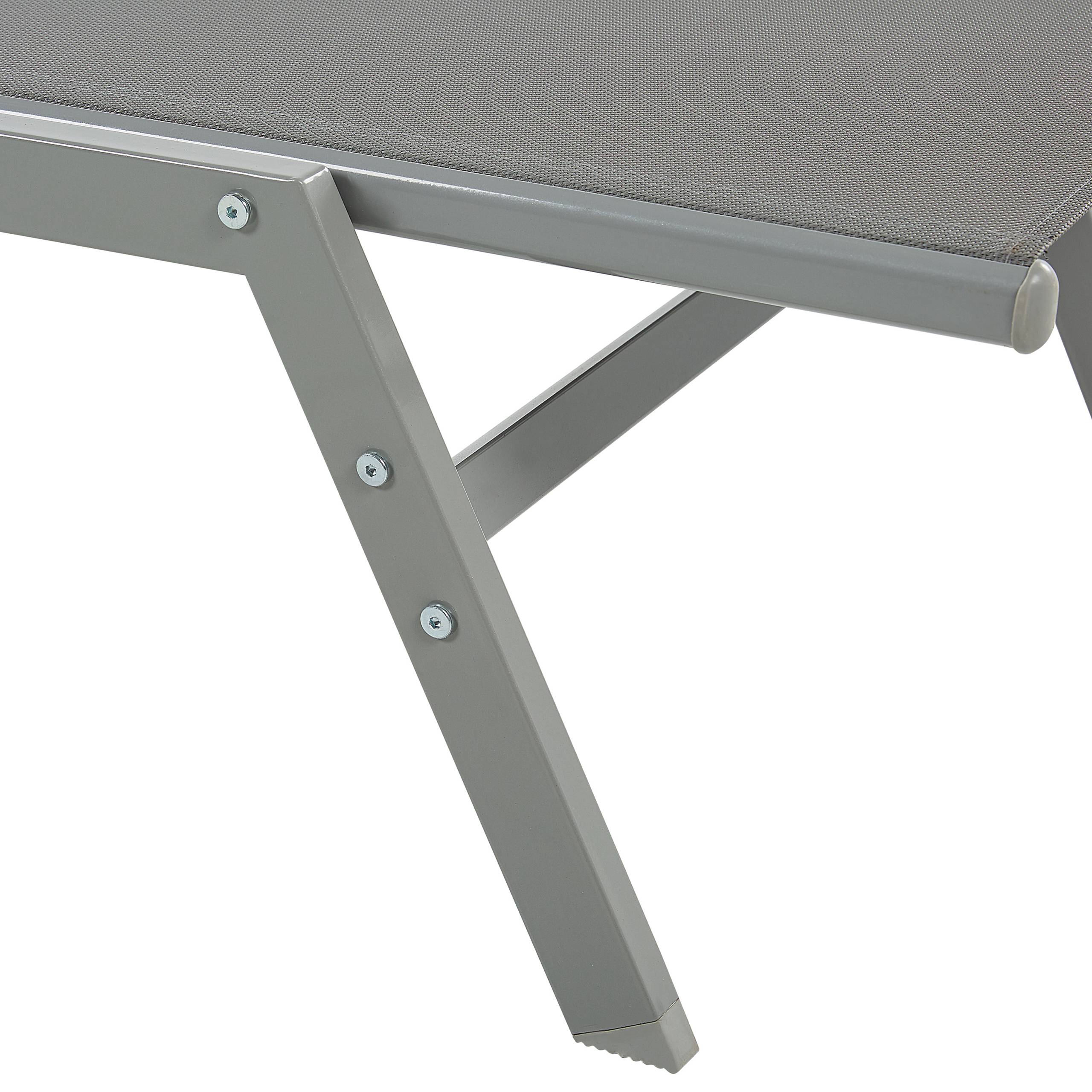 Beliani - Chaise longue Acier Gris VERNAZZA - Beliani - Imagen 7