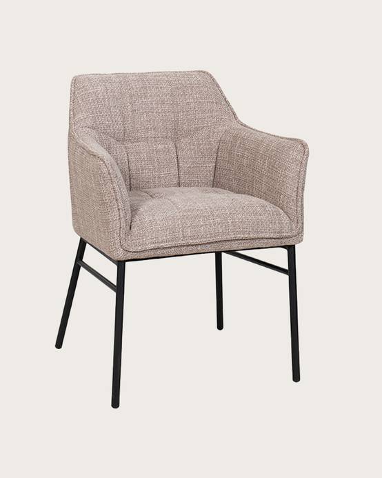 Chacha - Chaise en tissu et pieds métal - UNIQKA - Imagen 1
