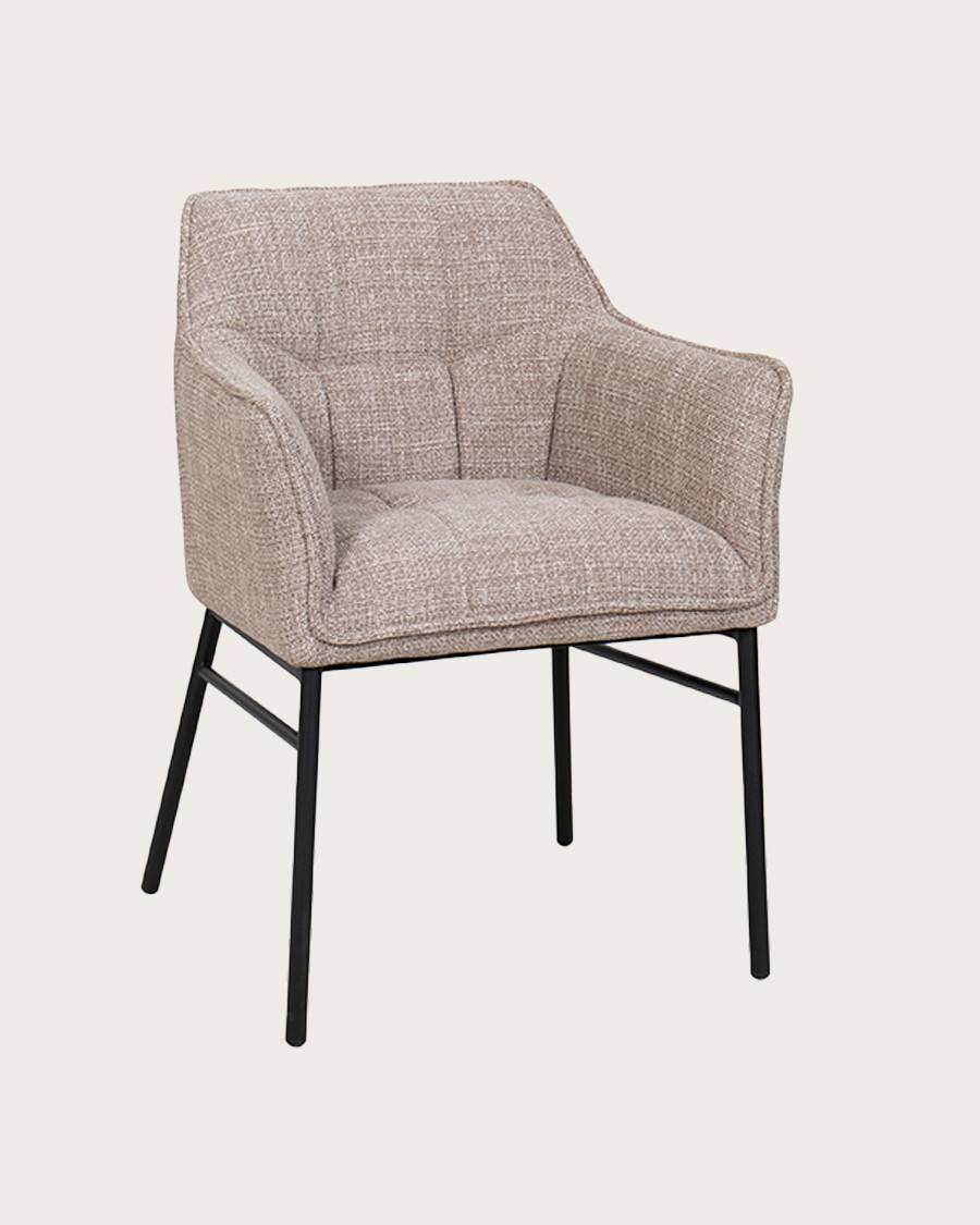 Chacha - Chaise en tissu et pieds métal - UNIQKA - Imagen 1