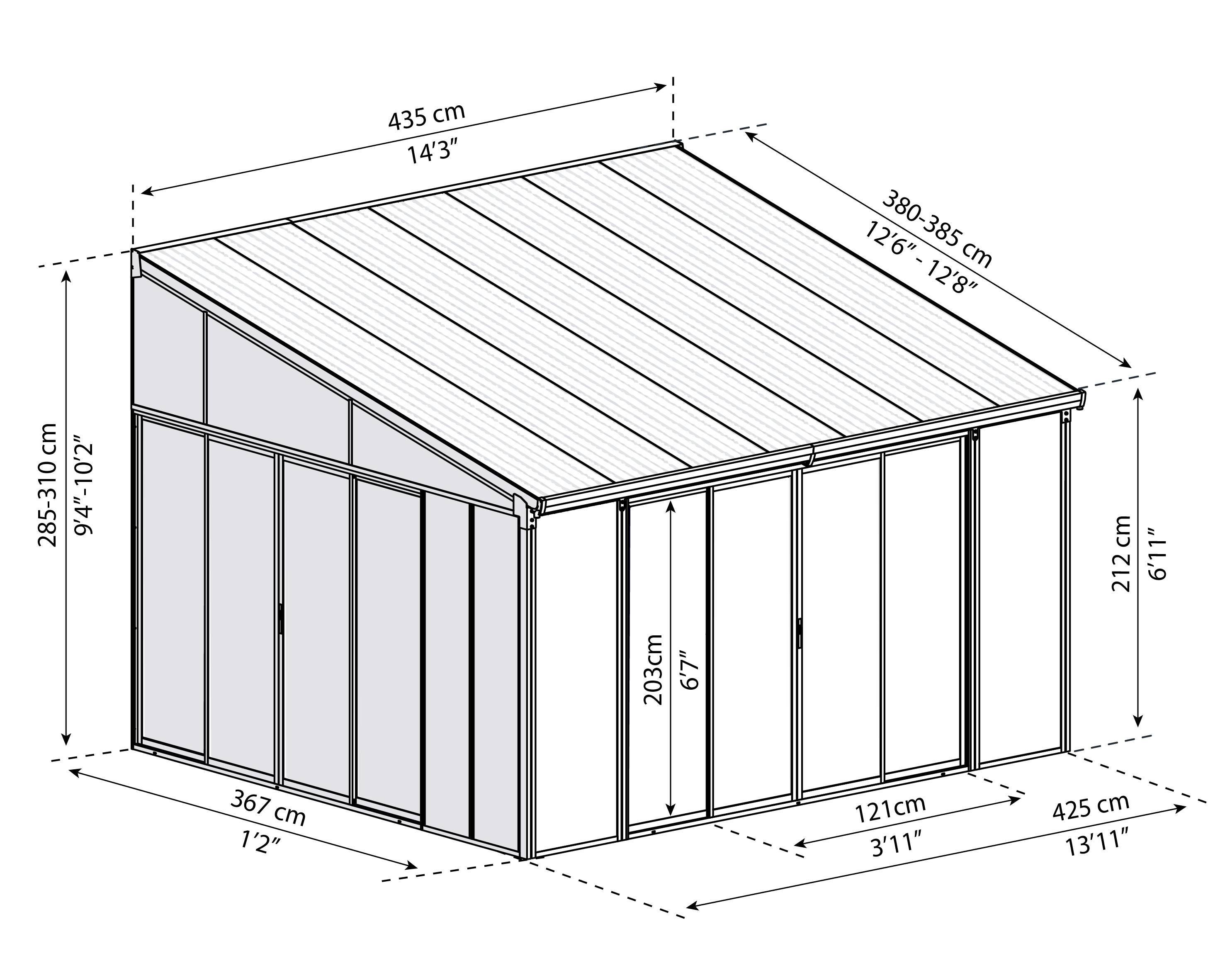 Canopia by Palram - Canopia Véranda SanRemo 16.5m² Blanc 435 X 385 - Imagen 7