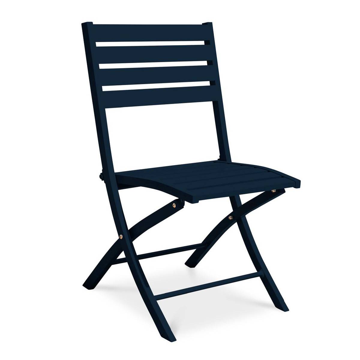 Paris Prix - Chaise de Jardin Pliante "Marius" 82cm Bleu Marine - Imagen 1