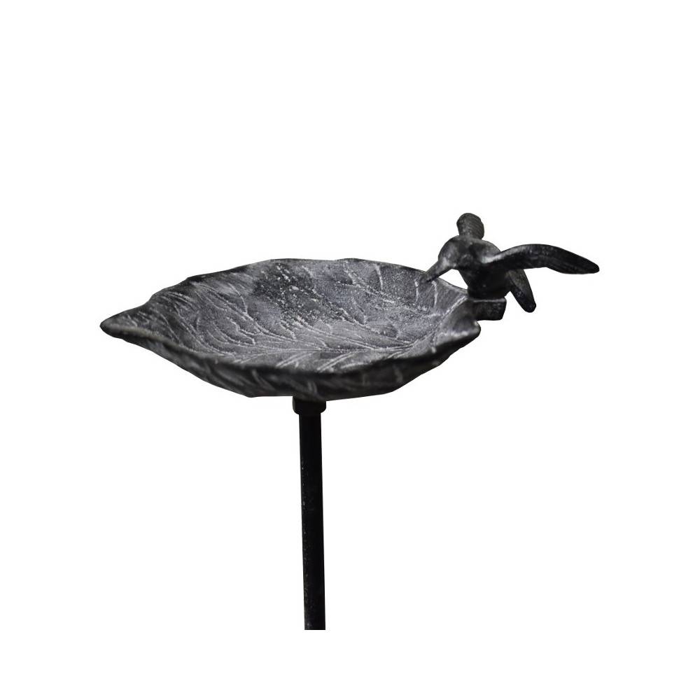 Bain d'oiseaux en fonte grise 15 x 100 cm Chemin de campagne - Imagen 1