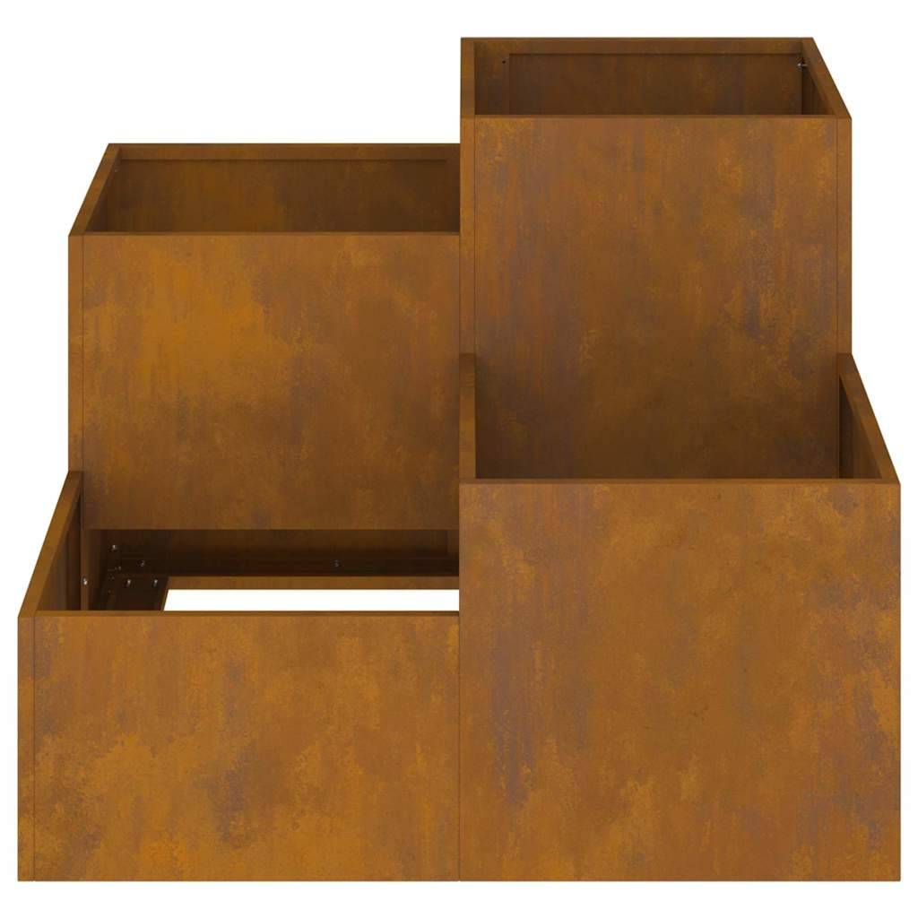 ComfortXL - Grande jardinière carrée Acier Corten jardin terrasse Rouillé 100x100 cm – ComfortXL Outdoor Living - Image 7