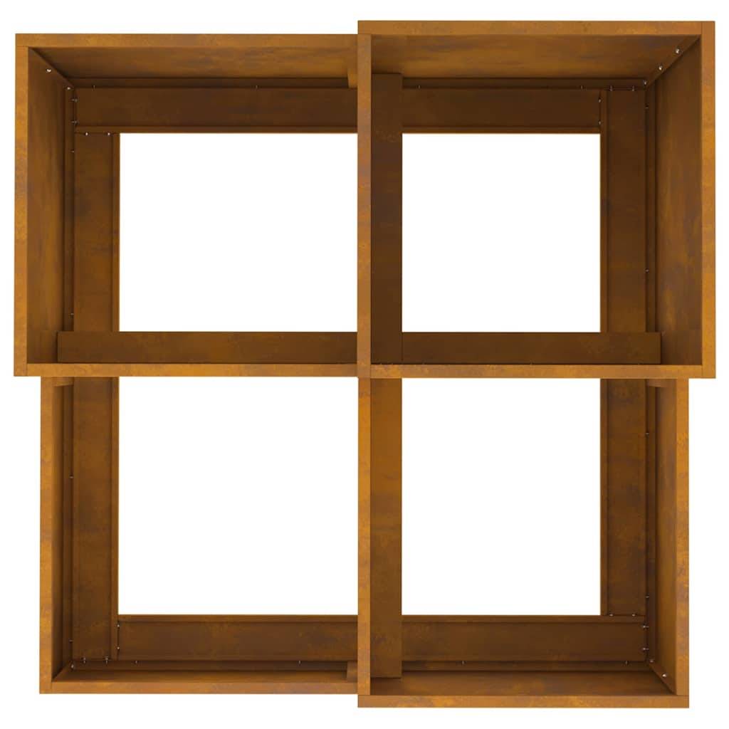 ComfortXL - Grande jardinière carrée Acier Corten jardin terrasse Rouillé 100x100 cm – ComfortXL Outdoor Living - Image 9