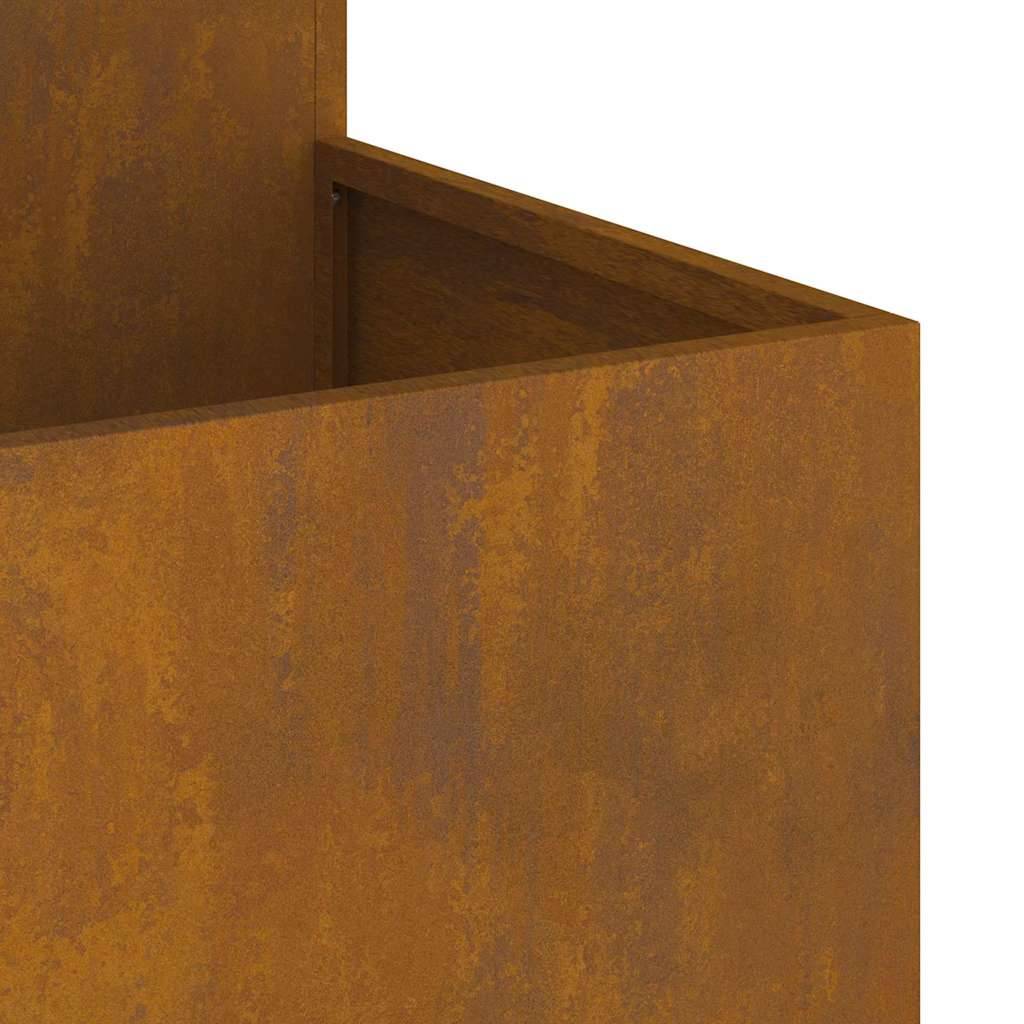 ComfortXL - Grande jardinière carrée Acier Corten jardin terrasse Rouillé 100x100 cm – ComfortXL Outdoor Living - Image 8