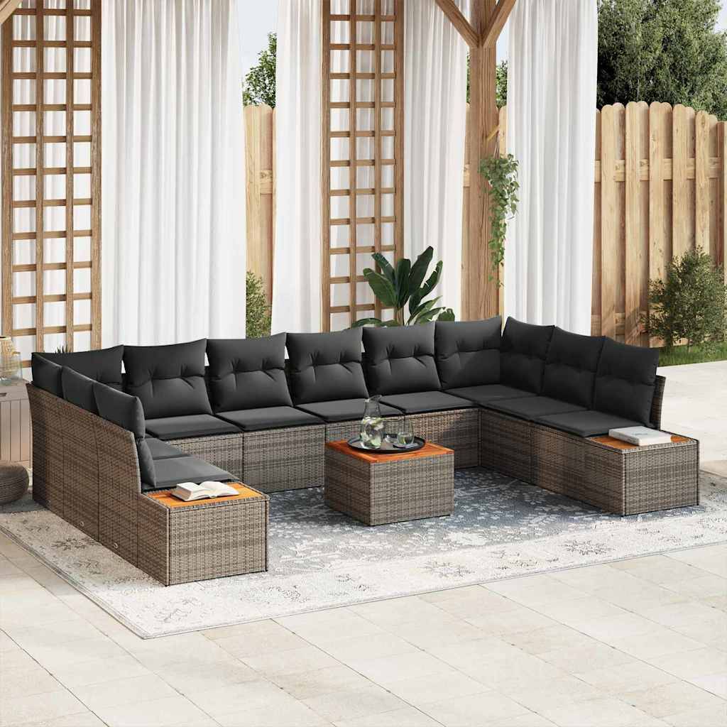 ComfortXL - Ensemble Salon de Jardin Gris en Polyrotin Modulable 10 Personnes avec Coussins Confort – ComfortXL Outdoor Living - Image 1