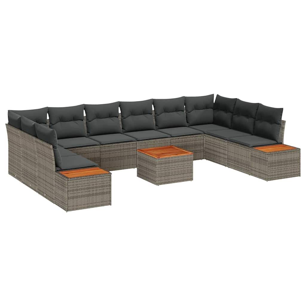 ComfortXL - Ensemble Salon de Jardin Gris en Polyrotin Modulable 10 Personnes avec Coussins Confort – ComfortXL Outdoor Living - Image 2