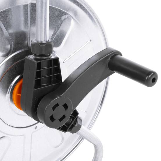 PANGIVO - Enrouleur de tuyau mural acier argenté et noir 46.5 x 35 x 42 cm - PANGIVO - Image 7
