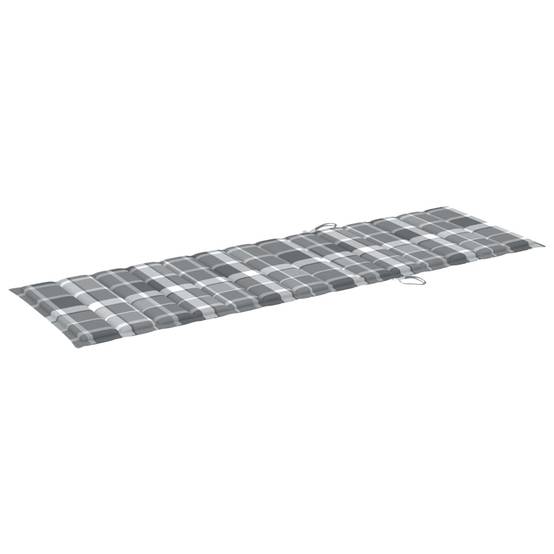 Chaise longue | Transat | Bain de soleil pliable avec coussin Bois d'acacia solide - Image 9