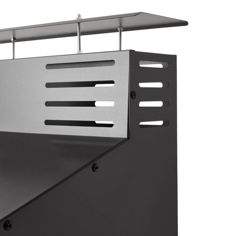 Brasero - Barbecue charbon et bois Alicante - BRASERO - Grille 51 x 41 cm réglable en hauteur - Chariot équipé, tablette, Housse - Imagen 9