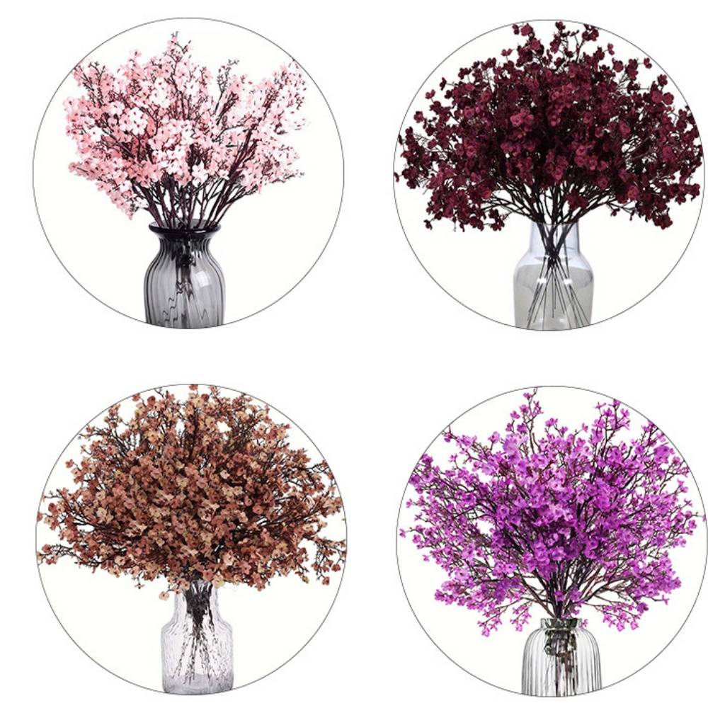 Lot De 24 Fleurs Artificielles Gypsophiles Blanches - Décoration Mariage Et Maison 28cm