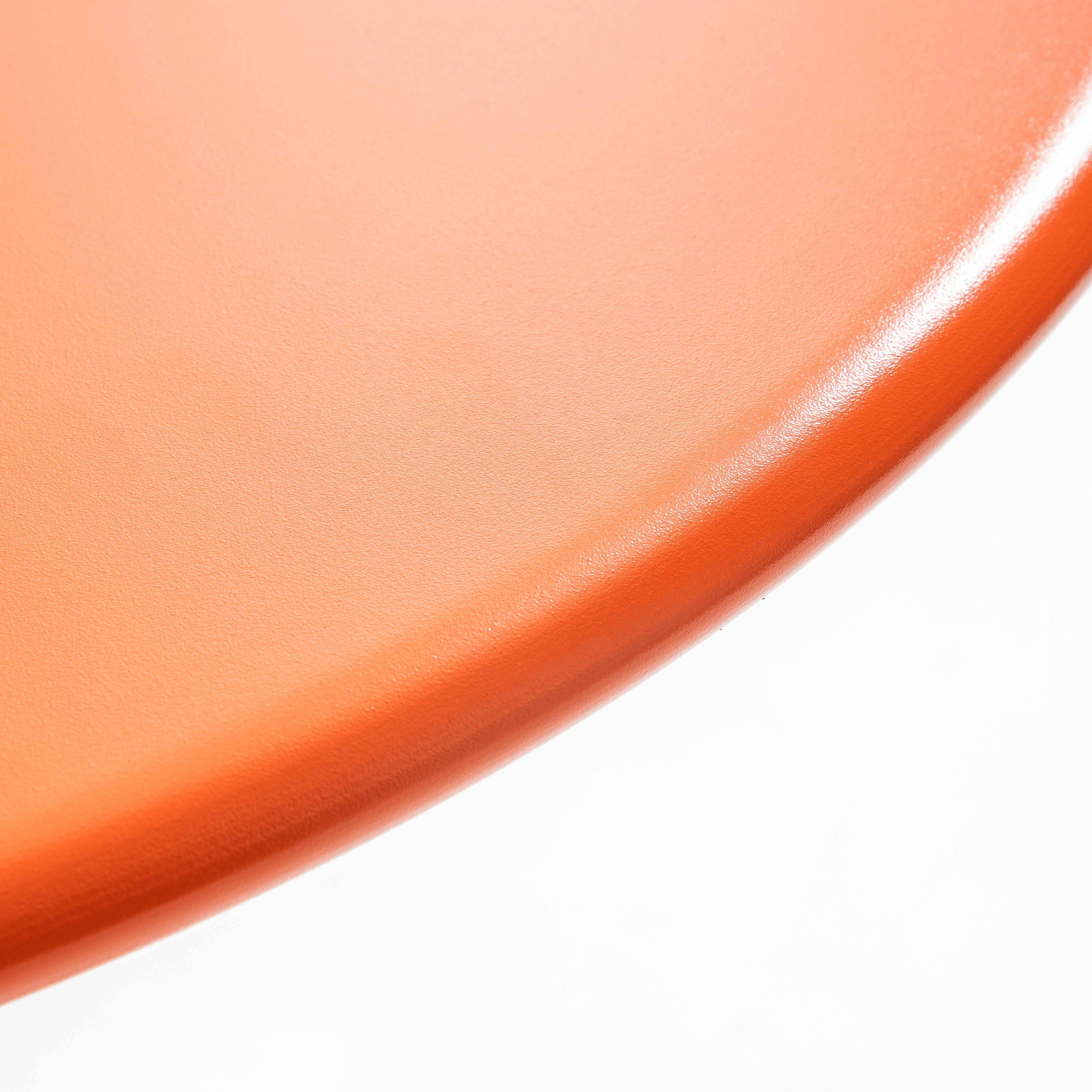 Oviala - Ensemble table de jardin ronde et 6 chaises en métal orange Palavas - Oviala - Imagen 6