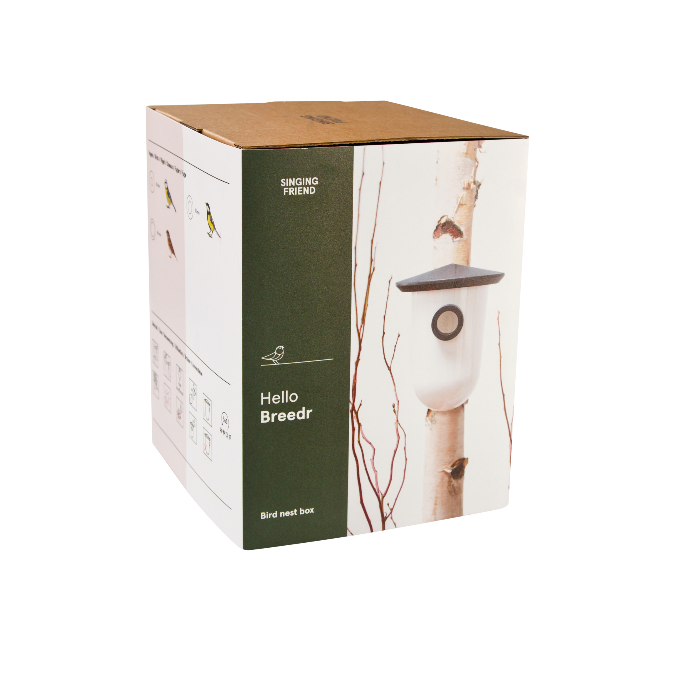 Nichoir pour oiseaux - BREEDR 20x19x24,5cm vert - SF - Imagen 2