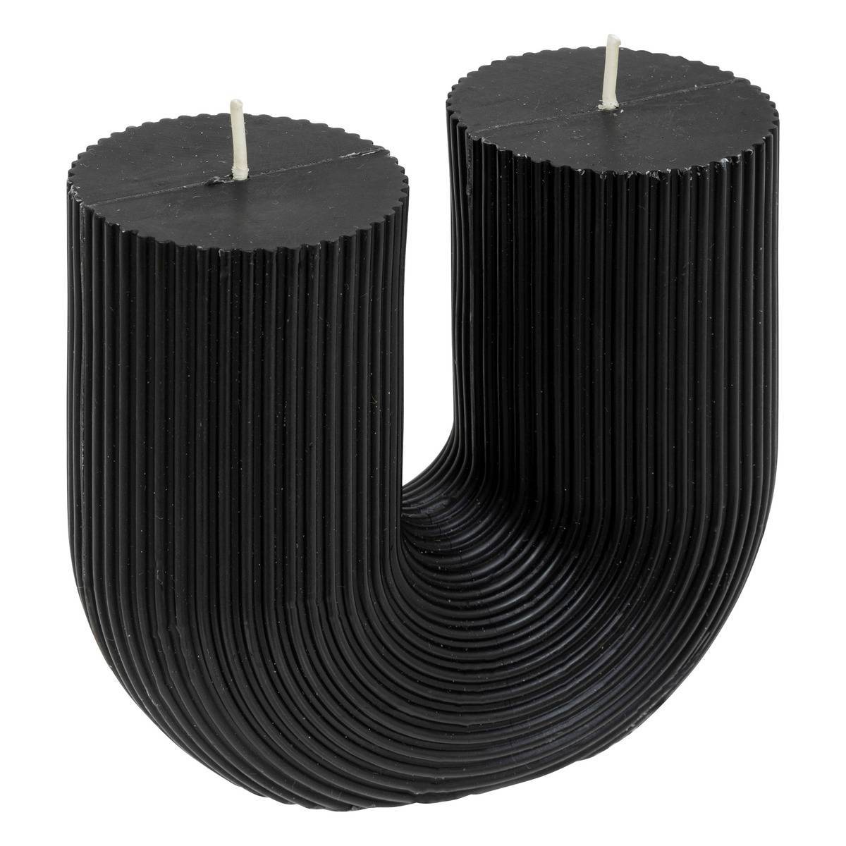 Atmosphera - Bougie en U "Demi" 400g noir - Atmosphera Créateur d'intérieur