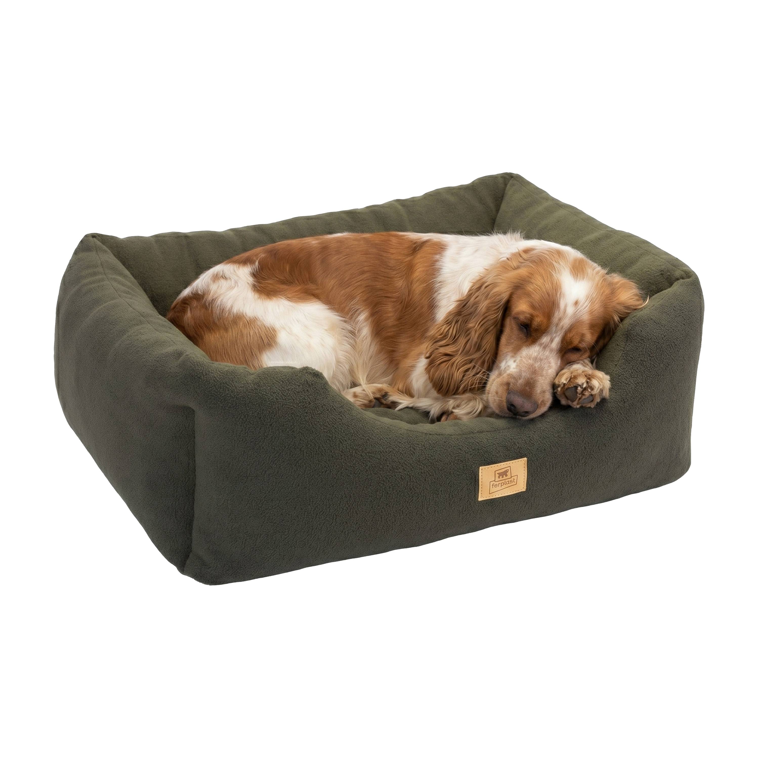 Ferplast - Canapé Lit pour Chiens et Chats COCCOLO MICROFLEECE 60 Doux Micropolaire Lavable Gris - Imagen 4