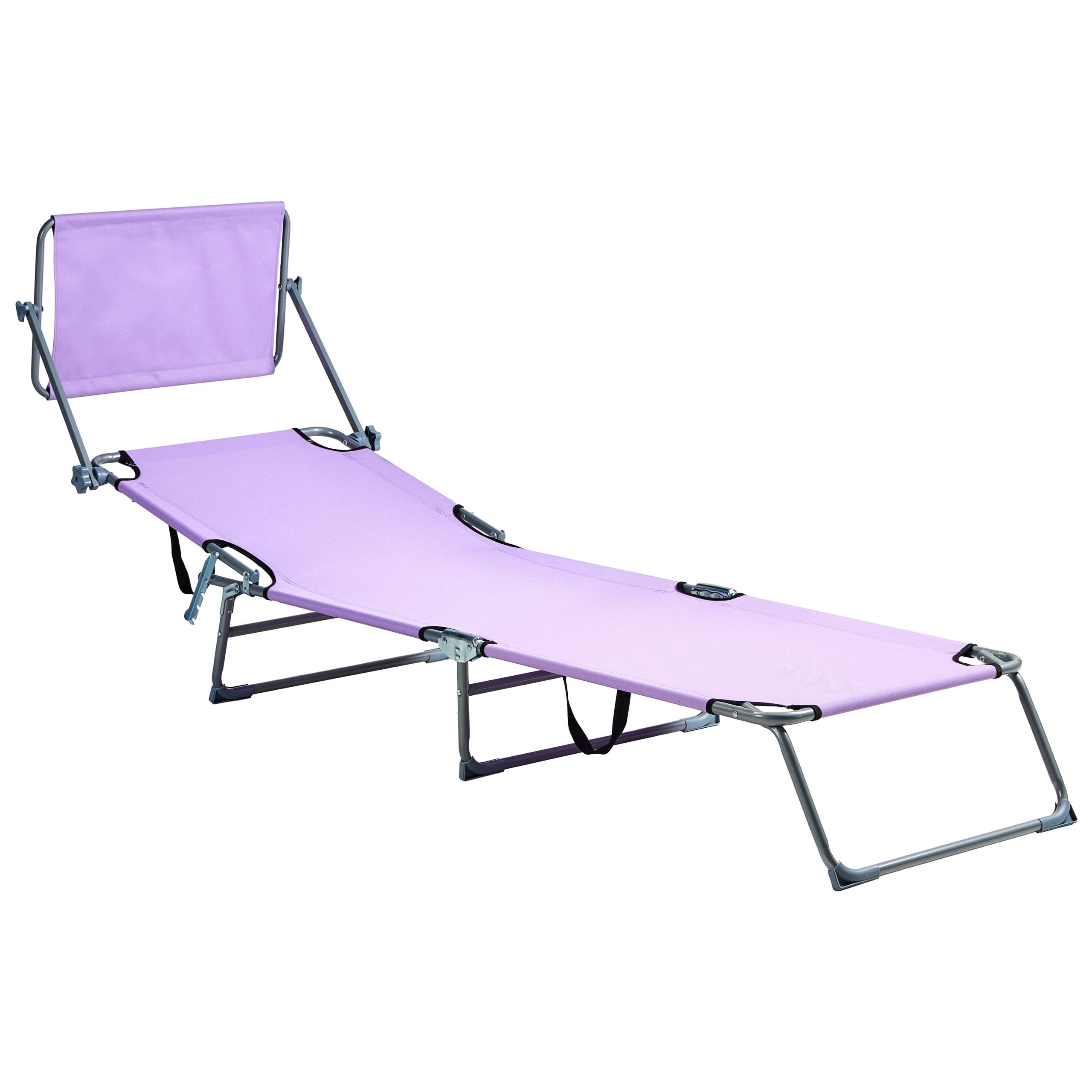 Beliani - Chaise longue Acier Violet FOLIGNO - 58x201x80- Beliani - Image 5